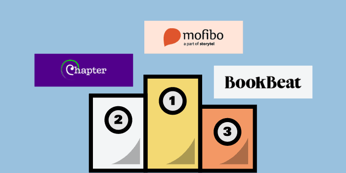 Mofibo vs Chapter vs Bookbeat vs Nextory vs Podimo vs eReolen